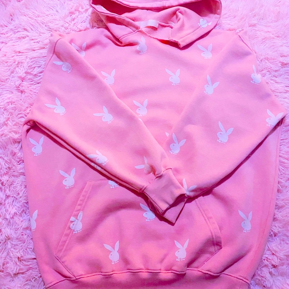💗🐰PLAYBOY PINK LOGO HOODIE🐰💗
